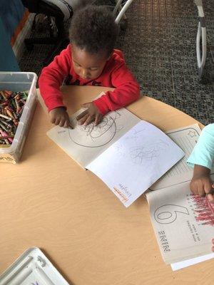 My son focused learning