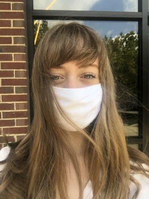 New bangs and natural looking partial highlights! Perfect!!!!!!!!!!!