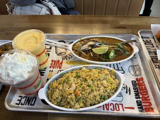 Shirmp fried rice, nihari