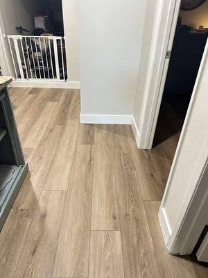 New flooring and baseboards