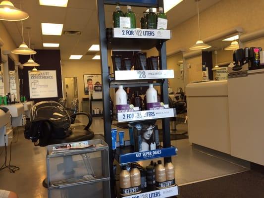 0 people cutting hair. 7 in the waiting area.