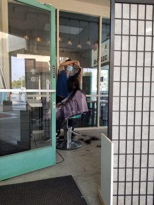 The county lets outdoor salon open today. 8/28/20