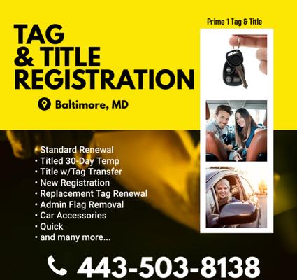 The Best Tag & Title Registration business in Baltimore, MD.