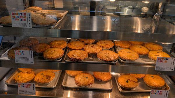 Savory pie selection