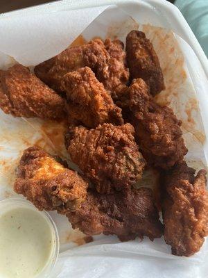 Cold soggy buffalo wings REALLY SOGGY