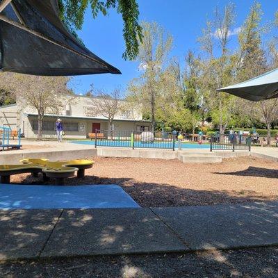 In the summer this will have water shooting out from the ground.