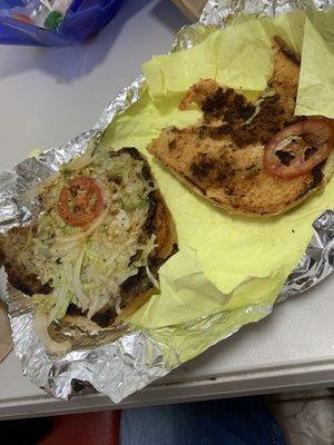 I can't eat this, it taste burn and they don't even put that much on the torta never again want my money back