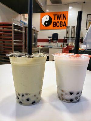 Avocado & Lychee with boba