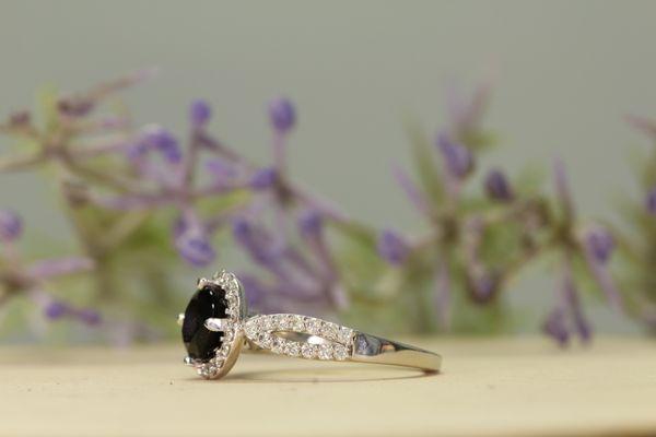 Black Onyx & Diamond Ring