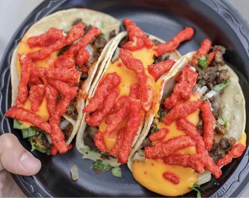 Hot Cheeto tacos