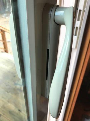 Lock on back door broken off