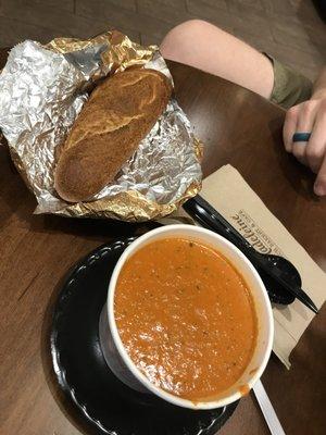 Soup and bread so good!