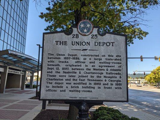 The Union Depot Historical Marker