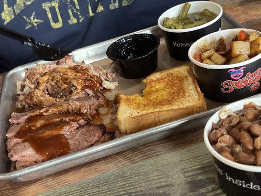 2 meet platter was yum in hub's tum!