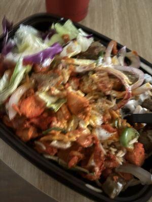 my only blurry picture of the combo platter