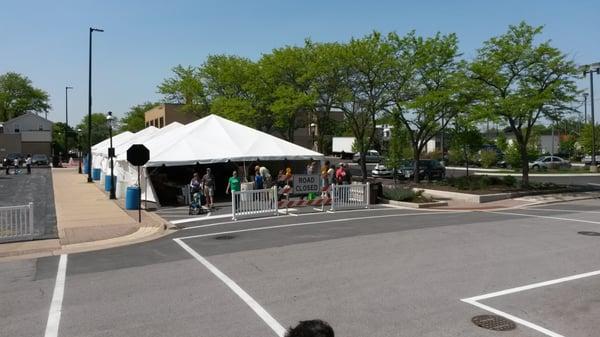 Outdoor vendor pavilions