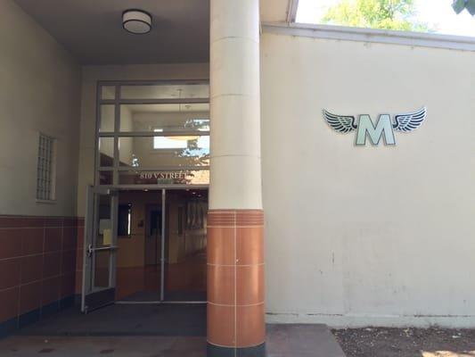 Front of the building