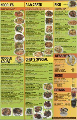 Page 2 Of Our Menu