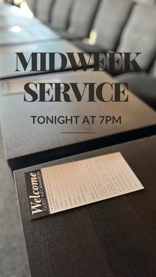 Midweek Service every 4th Wednesday