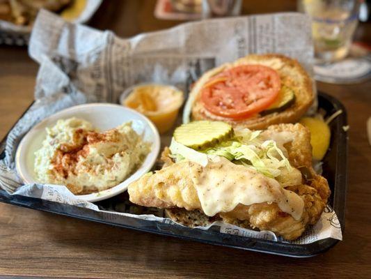 Spicy Door County Whitefish Sandwich