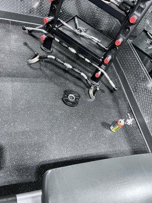 Empty cans, left for days...