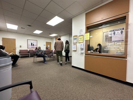Inside Urgent Care Waiting Room and Reception