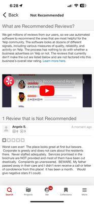 The actual review I left that won't post for others to see.