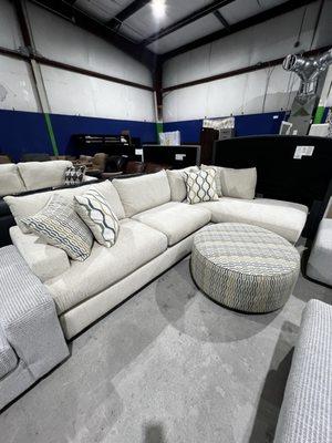 Cream sectional
