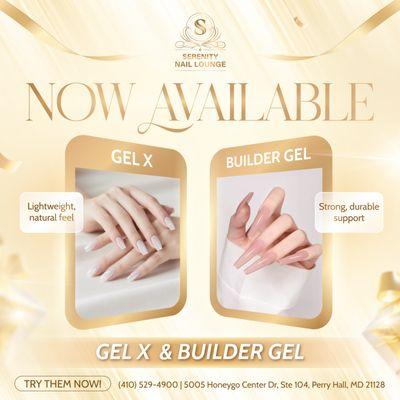 GEL X & BUILDER GEL NOW AVAILABLE
