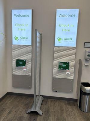 Check-in area. You can also check-in via your cell phone.