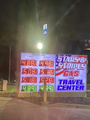 Low price $4.88 gas