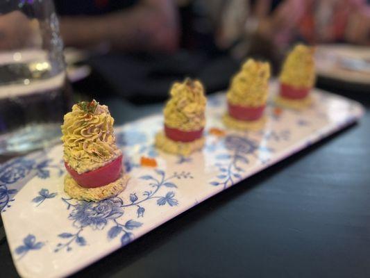 Deviled eggs. Fun and delicious appetizers