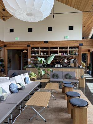 Cafe inside the camp store