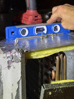 Not level so pipes were draining up.