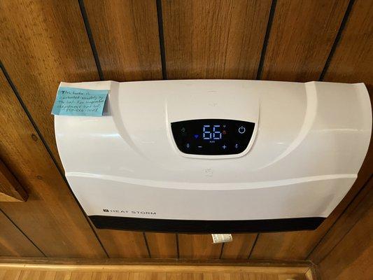 A note to contact host for password to operate it, host took 24 hrs to get back to us