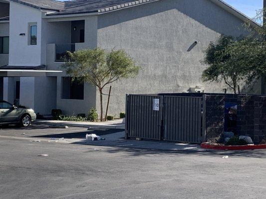 Trash all over the floor