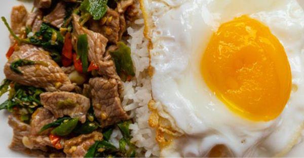 Beef Stir fry with holly leaves :