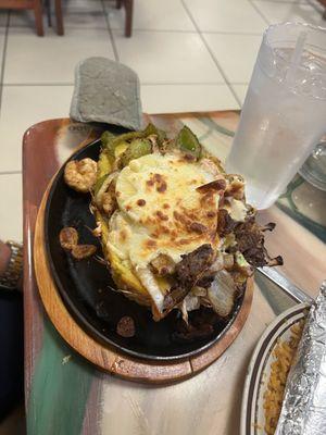 Pineapple pork- very tasty and fresh- comes with sides and 3 soft tortillas.