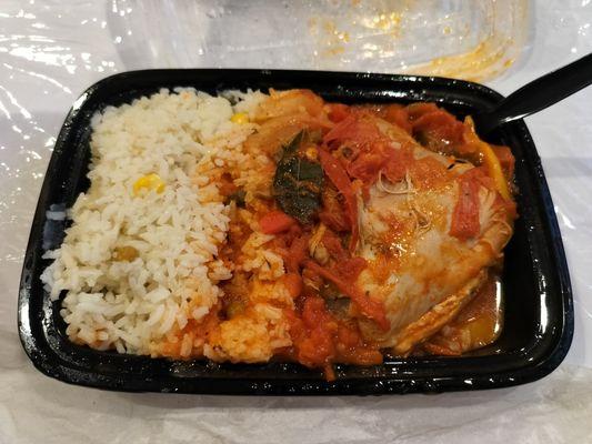 Pepper Chicken Stew and Veggie White Rice is good.