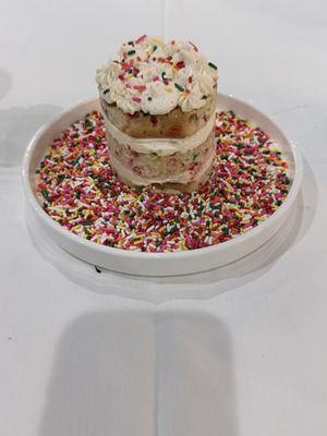 Birthday cake for dessert was so delicious!!!