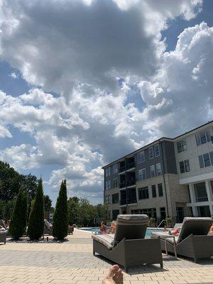 Pool lounge area