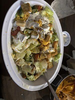 House salad with house made ranch dressing