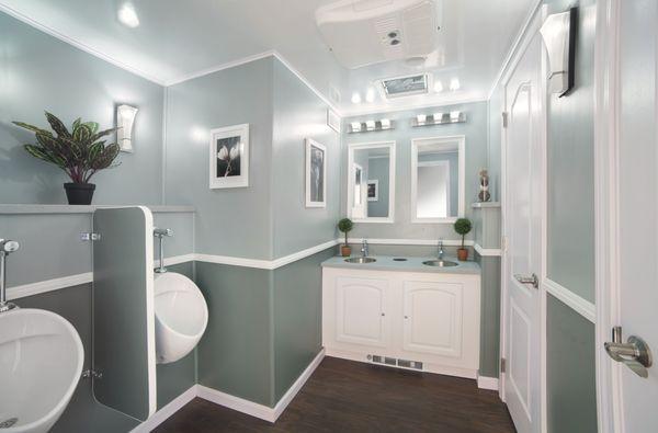 Interior of a Luxury Restroom Trailer