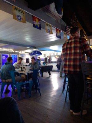 Pool table have outside patio beer garden