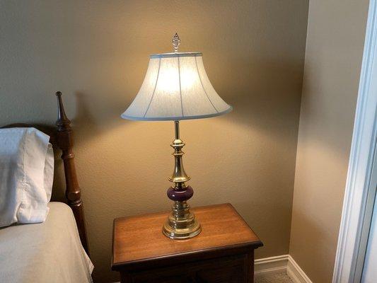 New lamp shade on old lamp