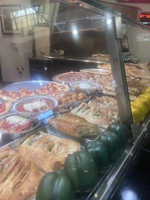 Their pizza display.