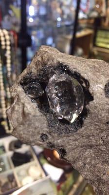 Herkimer diamonds in bedrock