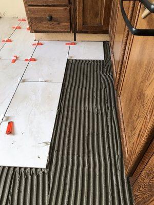 Kitchen porcelain tile