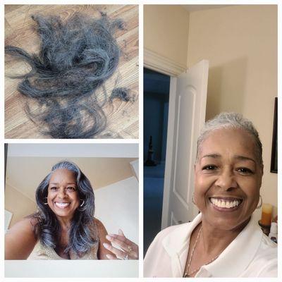 Before and after! The longer hair pic is an older pic, meaning I was younger!