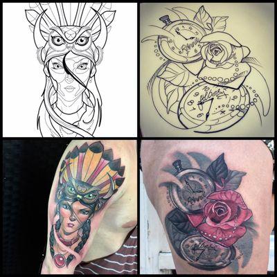 Custom Tattoo Sketches, & Tattoo is Done in San Diego, CA